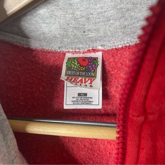 Vintage Arizona Wildcats NCAA Size XL 1/4 Zip Red Pullover Sweatshirt - Picture 11 of 11